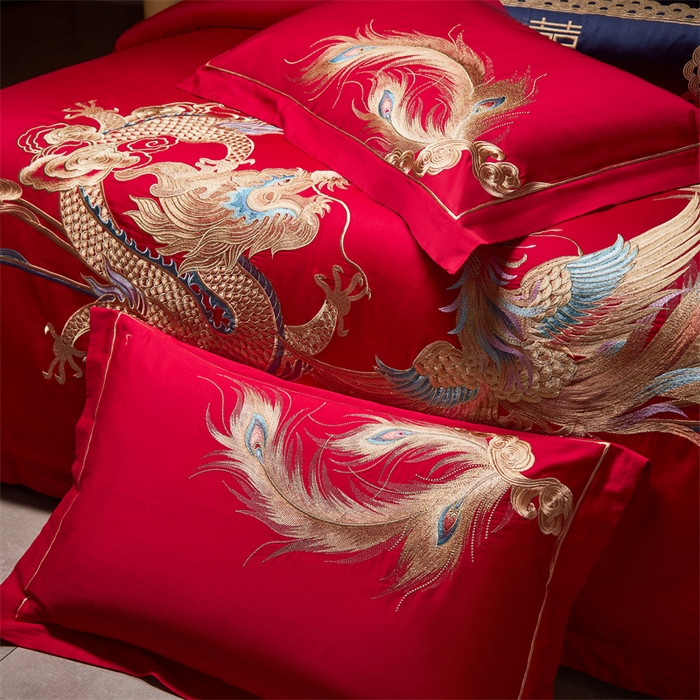 91家纺网 家纺一手货源 找家纺 宏羽纺家纺 2024新款13372纯棉婚庆套件系列 婚嫁喜宴