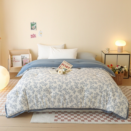 亿莱鑫 2025新款小竺棉秋冬被 艾莎蓝