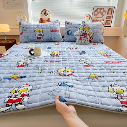 91家纺网 家纺一手货源 找家纺 （总）兄弟坊 2025新款正版授权卡通牛奶绒床垫床护垫 学生床垫床笠