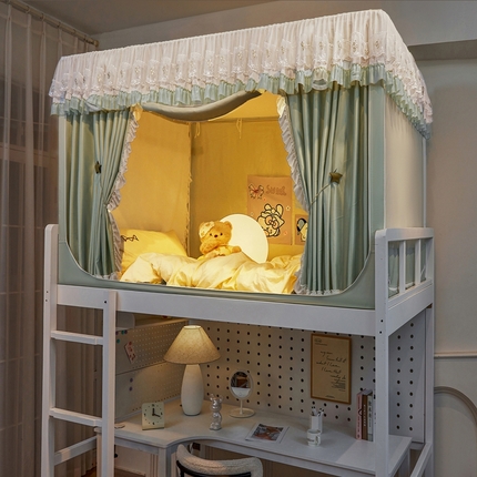 91家纺网 家纺一手货源 找家纺 （总）梦尔佳蚊帐 2024新款学生遮光花边款蚊帐-美好明天