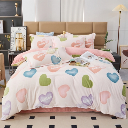 91家纺网 家纺一手货源 找家纺 （总）优姿家纺 2025新款加厚全消光牛奶绒印花四件套