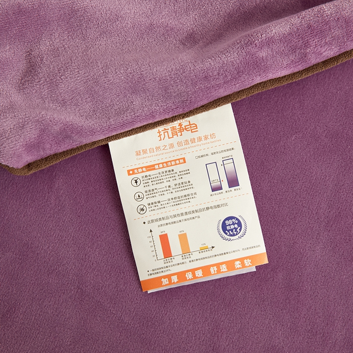 91家纺网 家纺一手货源 找家纺 绣女坊 2024新款高克重宝宝绒四件套 眷恋-浪漫紫