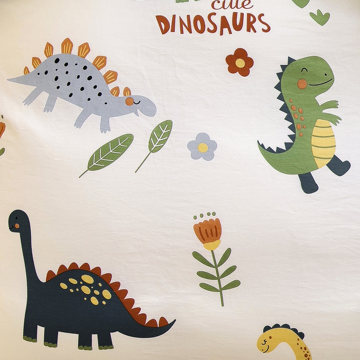 91家纺网 家纺一手货源 找家纺 2024新款全棉加牛奶绒四件套单被套系列-单被套 恐龙谷