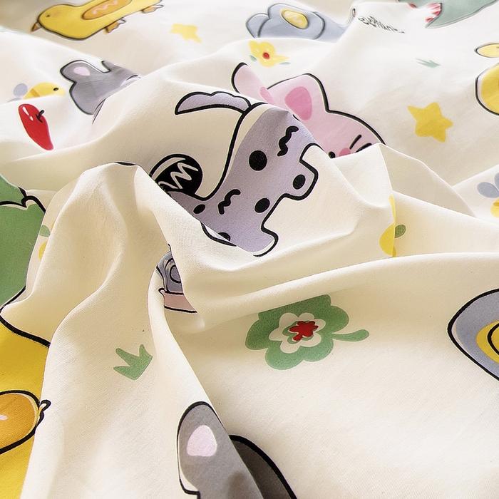 91家纺网 家纺一手货源 找家纺 2024新款全棉加牛奶绒四件套单被套系列-单被套 奇妙农场