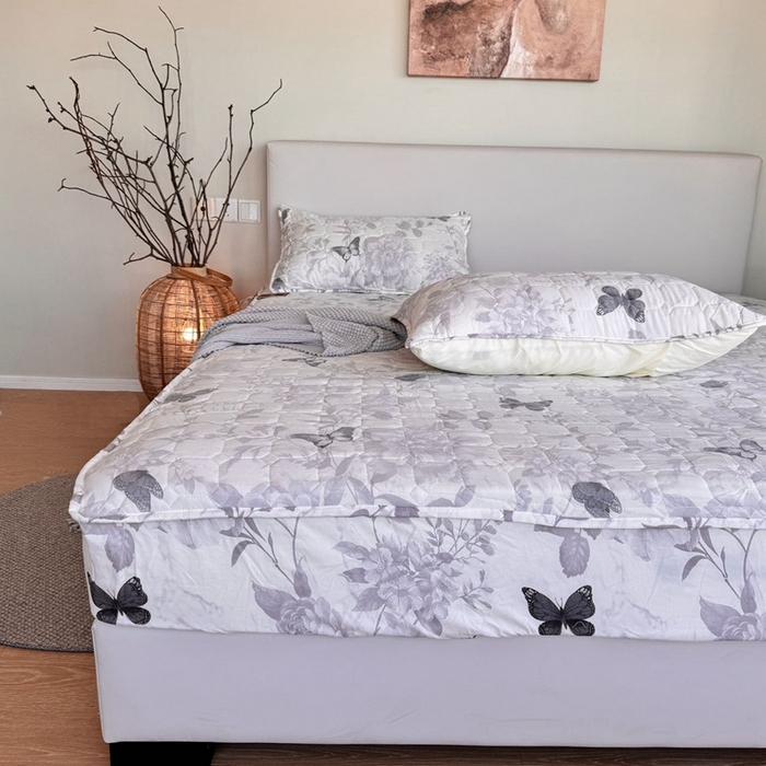 91家纺网 家纺一手货源 找家纺 （总）兜米家居 2024新款云朵水洗纱夹棉单品床笠