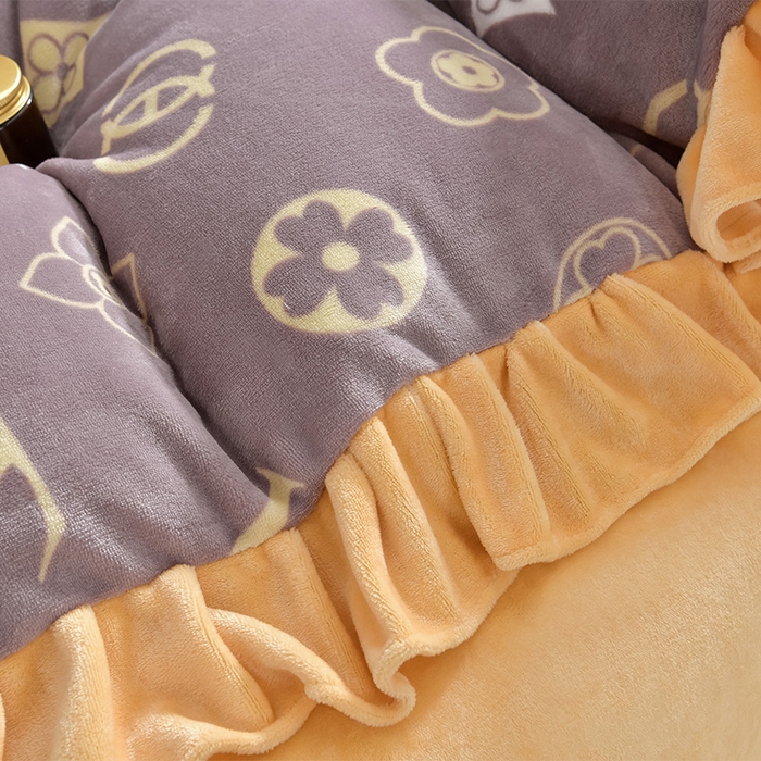 91家纺网 家纺一手货源 找家纺 妮恒美 2024新款韩版牛奶绒四件套 英伦风尚