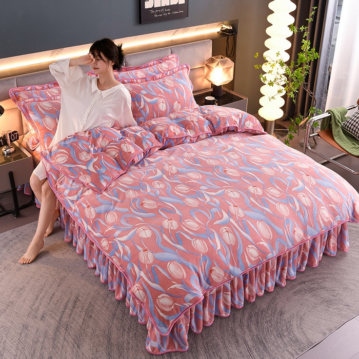 91家纺网 家纺一手货源 找家纺 （总）绒品壹家家纺 2024新款5斤加厚金貂绒四件套