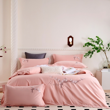 91家纺网 家纺一手货源 找家纺 （总）U品汇 2024新品生态加厚长绒棉纯棉绣花60S全棉磨毛刺绣四件套