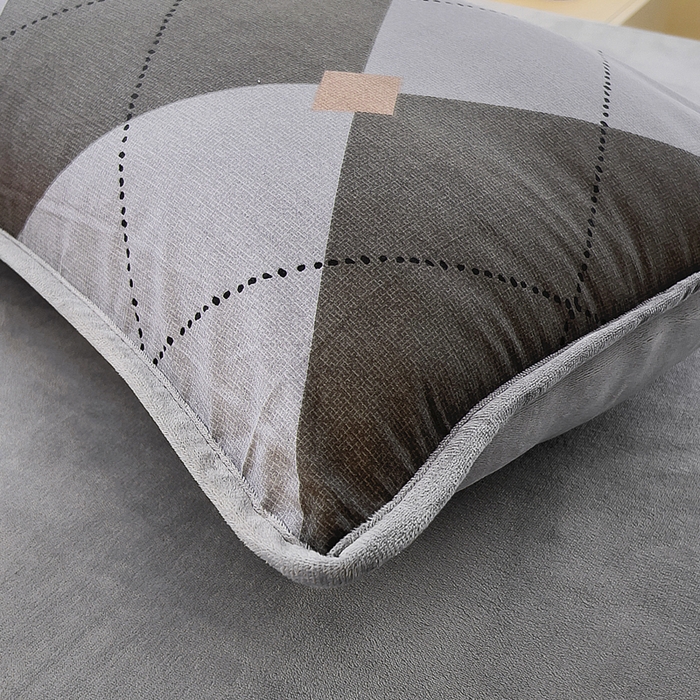 91家纺网 家纺一手货源 找家纺 2024新款全棉加牛奶绒四件套单被套系列-四件套 菲拉格