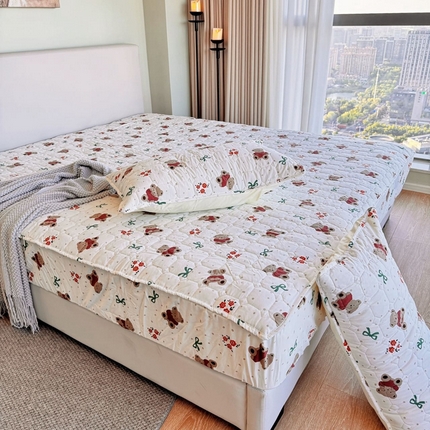 91家纺网 家纺一手货源 找家纺 （总）兜米家居 2024新款云朵水洗纱夹棉单品床笠