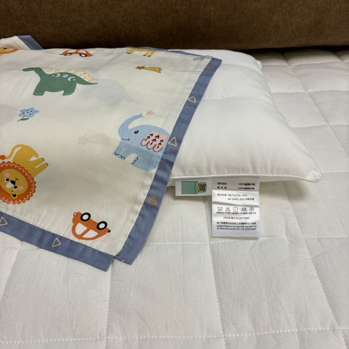 91家纺网 家纺一手货源 找家纺 2024新款A类133x72铂金全棉枕套枕头枕芯七彩童年系列 枕套+枕芯-实拍图 好利友