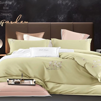 91家纺网 家纺一手货源 找家纺 （总）U品汇 2024新品生态加厚长绒棉纯棉绣花60S全棉磨毛刺绣四件套