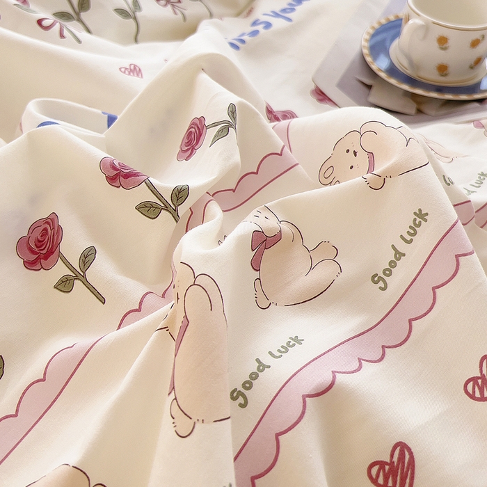 91家纺网 家纺一手货源 找家纺 2024新款全棉加牛奶绒四件套单被套系列-单被套 情缘