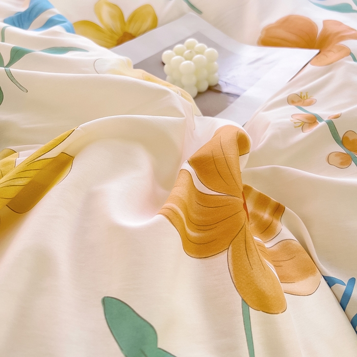 91家纺网 家纺一手货源 找家纺 2024新款全棉加牛奶绒四件套单被套系列-单被套 幸福花开