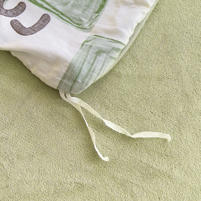 91家纺网 家纺一手货源 找家纺 2024新款全棉加牛奶绒四件套单被套系列-单被套 緑格熊猫