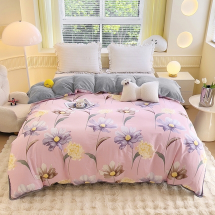 2024新款全棉加牛奶绒四件套单被套系列-单被套 慕雅