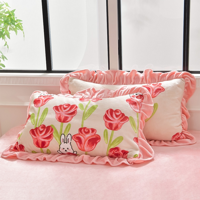 91家纺网 家纺一手货源 找家纺 妮恒美 2024新款韩版牛奶绒四件套 初恋