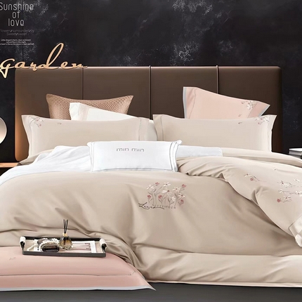 91家纺网 家纺一手货源 找家纺 （总）U品汇 2024新品生态加厚长绒棉纯棉绣花60S全棉磨毛刺绣四件套