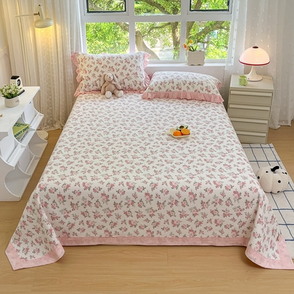 91家纺网 家纺一手货源 找家纺 （总）暖居 2024新款韩系大包边双面纯棉床盖