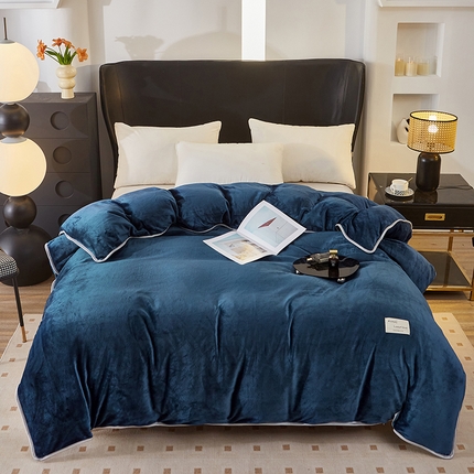 绣女坊 2024新款牛奶绒220克-单被套 单被套-蓝色