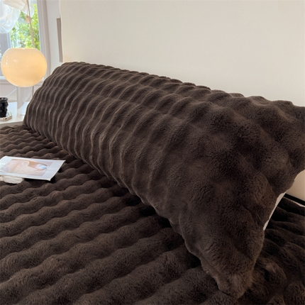 91家纺网 家纺一手货源 找家纺 （总）圣比熊 2025新款兔毛绒双人枕套牛奶绒加长枕芯套雪花绒枕头套