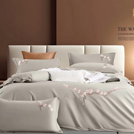 91家纺网 家纺一手货源 找家纺 （总）U品汇 2024新品生态加厚长绒棉纯棉绣花60S全棉磨毛刺绣四件套