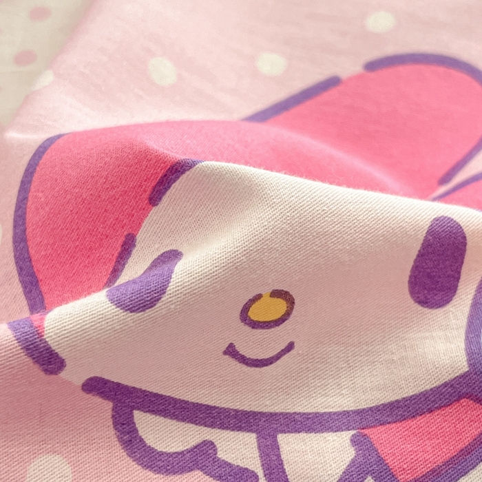 91家纺网 家纺一手货源 找家纺 博雅 2024新款三丽鸥卡通系列全棉印花床笠 魔法美乐蒂