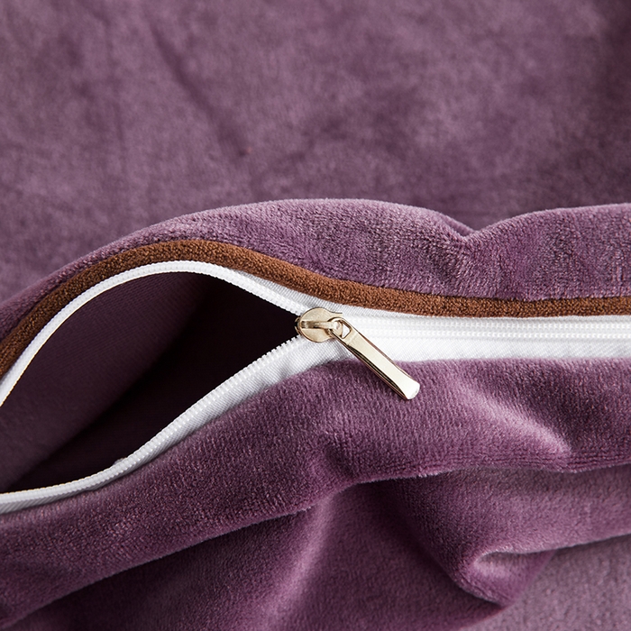 91家纺网 家纺一手货源 找家纺 绣女坊 2024新款高克重宝宝绒四件套 眷恋-紫色