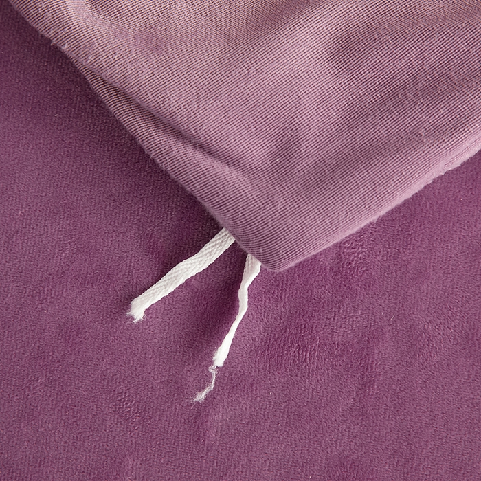 91家纺网 家纺一手货源 找家纺 绣女坊 2024新款高克重宝宝绒四件套 眷恋-浪漫紫