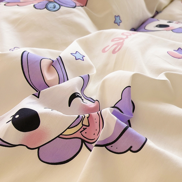 91家纺网 家纺一手货源 找家纺 2024新款全棉加牛奶绒四件套单被套系列-单被套 兔宝贝