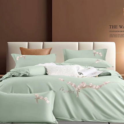 91家纺网 家纺一手货源 找家纺 （总）U品汇 2024新品生态加厚长绒棉纯棉绣花60S全棉磨毛刺绣四件套