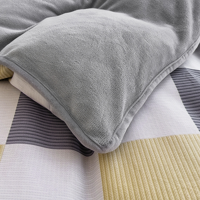 91家纺网 家纺一手货源 找家纺 2024新款全棉加牛奶绒四件套单被套系列-单被套 塞纳风尚