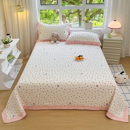 91家纺网 家纺一手货源 找家纺 （总）暖居 2024新款韩系大包边双面纯棉床盖