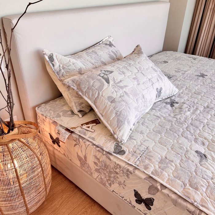 91家纺网 家纺一手货源 找家纺 （总）兜米家居 2024新款云朵水洗纱夹棉单品床笠