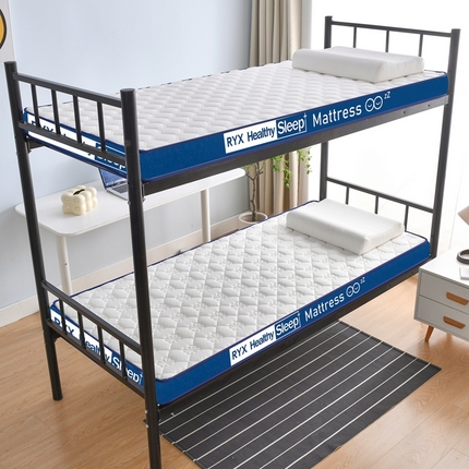 顺发床垫 2025新款A类针织乳胶抗压棉乳胶床垫-学生款 花瓣白（蓝）-6cm