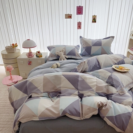 于果 2024新款13070全棉印花四件套 素雅格调