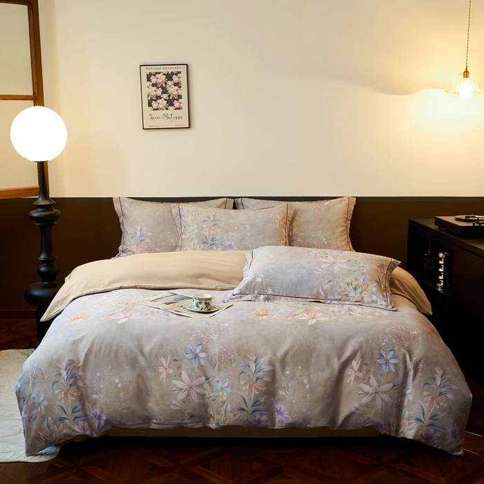 91家纺网 家纺一手货源 找家纺 宜家坊 2024新款全棉数码印花加厚磨毛【提供买家秀】 书香年华-绿