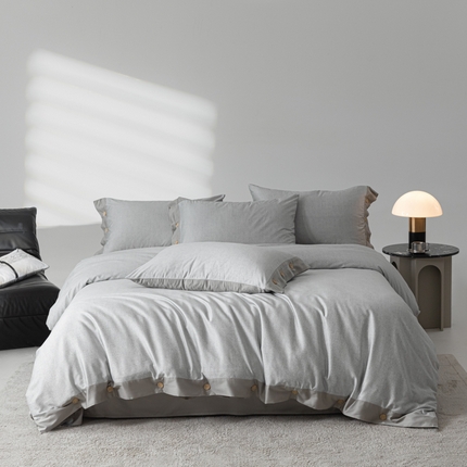 91家纺网 家纺一手货源 找家纺 （总）栩裕纺织 2024新款丝棉臻绒磨毛数码印花四件套--兰羽系列