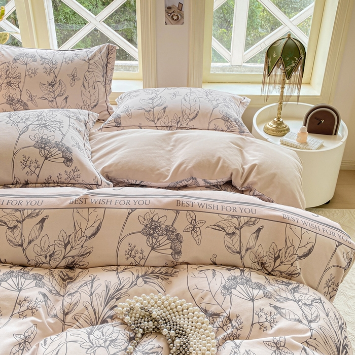 91家纺网 家纺一手货源 找家纺 宜家坊 2024全棉ins风小清新加厚磨毛【提供质检报告】 芳草集-玉