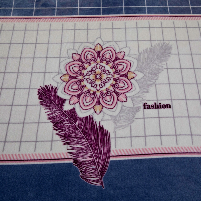 91家纺网 家纺一手货源 找家纺 代芙家纺 7斤重牛奶绒金貂四件套抗静电法莱绒珊瑚绒床裙 似水流年