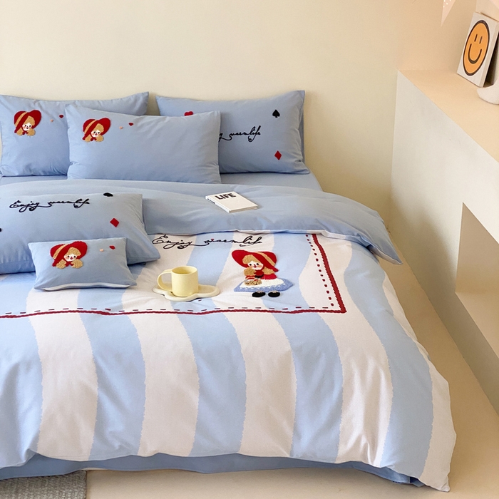 91家纺网 家纺一手货源 找家纺 宜家坊 2024全棉磨毛大版印加绣四件套【提供买家秀】 小红帽