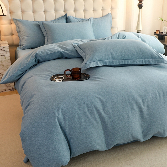 91家纺网 家纺一手货源 找家纺 巧玲珑 2024新款新疆棉亲肤四件套 梦露-蓝