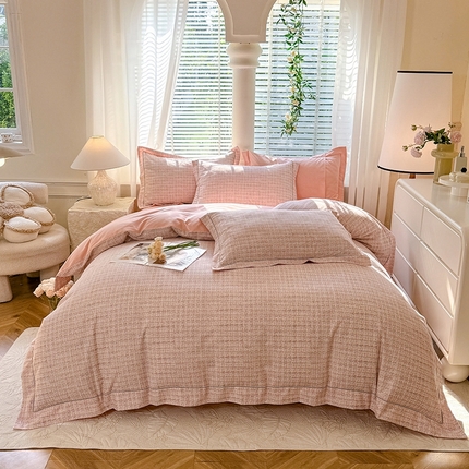 巧玲珑 2025新款60支高端美式新疆棉四件套 品质生活-粉