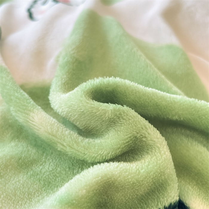 91家纺网 家纺一手货源 找家纺 2024新款A类AB版加厚保暖双面牛奶绒印花四件套--小清新系列 微笑动物