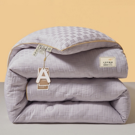 91家纺网 家纺一手货源 找家纺 星航家纺 2025新款A类针织棉华夫格大豆被子母被子（真正A类针织棉）华夫格 浅灰
