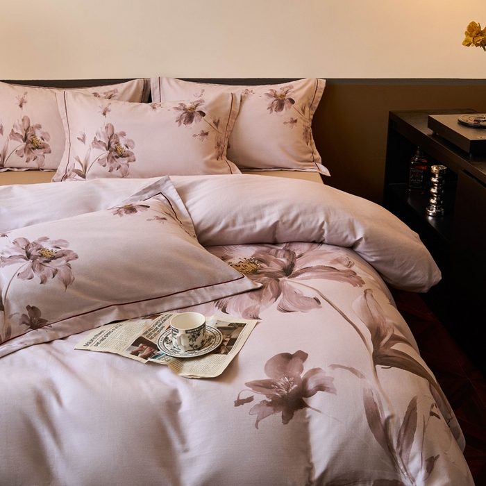 91家纺网 家纺一手货源 找家纺 宜家坊 2024新款全棉数码印花加厚磨毛【提供买家秀】 暮橙