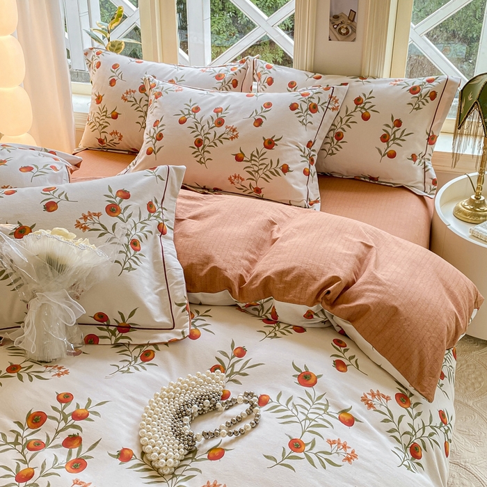 91家纺网 家纺一手货源 找家纺 宜家坊 2024全棉ins风小清新加厚磨毛【提供质检报告】 好柿连连