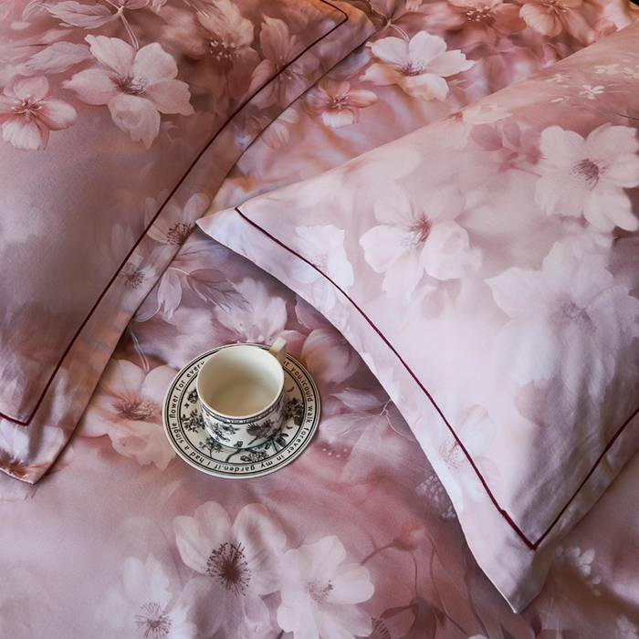 91家纺网 家纺一手货源 找家纺 宜家坊 2024新款全棉数码印花加厚磨毛【提供买家秀】 森屿-豆沙