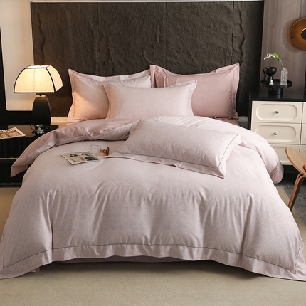 巧玲珑 2025新款60支高端美式新疆棉四件套 风行-粉