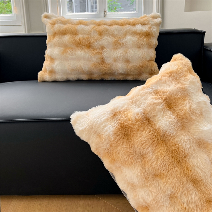 91家纺网 家纺一手货源 找家纺 梦舒羽 2025新款兔毛绒单人枕套牛奶绒枕芯套雪花绒宿舍枕头套 梦幻奶咖